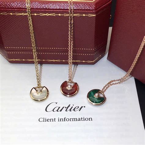 replica cartier amulette necklace|cartier d'amour necklace large model.